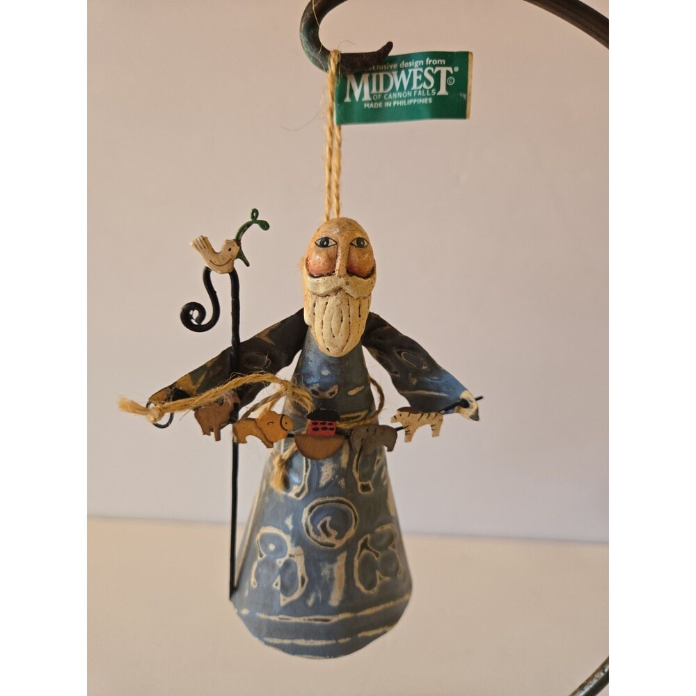 Midwest of Cannon FALLS Tin Noah's Ark 10" Figurine Animals To Hang Or Tree Top